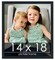 14x18 Slim Profile Black Picture Frame - UV Acrylic, Foam Board Backing, Hanging Hardware